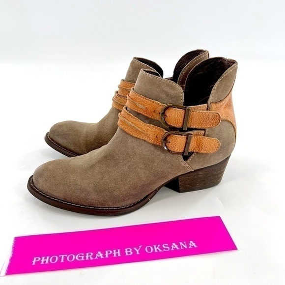 Rebels Sz 6 Boho Double Strap Ankle Booties Anthropologie - Picture 9 of 13